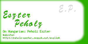 eszter peholz business card